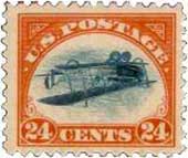 Scott #C3a 24¢ Inverted Curtiss Jenny